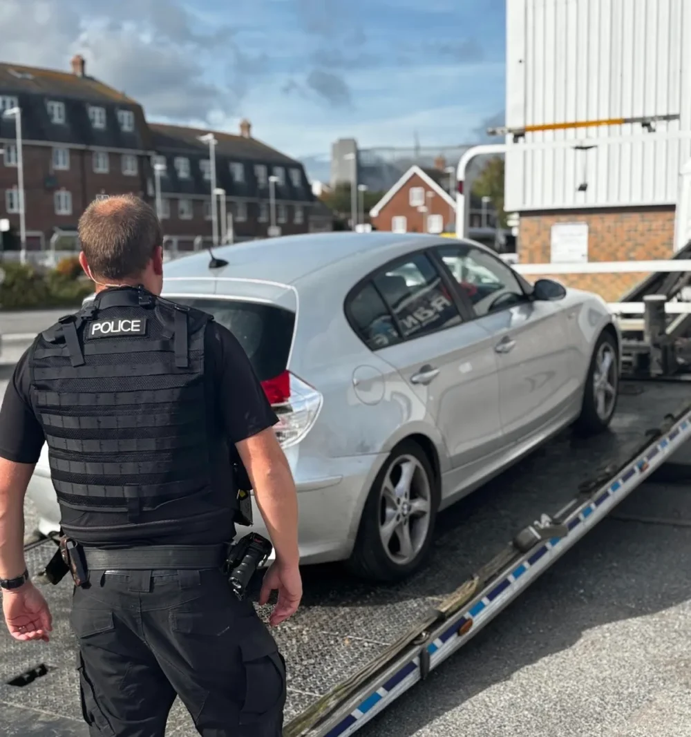 The owner of the car was spoken to by officers after allowing the man to drive the vehicle without a licence or insurance Picture: Dorchester Police