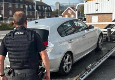 The owner of the car was spoken to by officers after allowing the man to drive the vehicle without a licence or insurance Picture: Dorchester Police