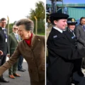 Left: Princess Anne meeting Dorset's chief constable Amanda Pearson and right, cadet Amber Loring-Arnot handing the Princess Royal flowers Picture: Dorset Police