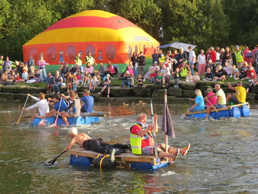 Huge crowds turned out for the annual raft race Picture: Wareham Wednesdays