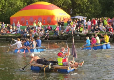Huge crowds turned out for the annual raft race Picture: Wareham Wednesdays