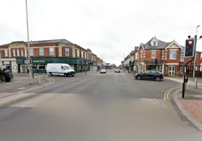 The man was in Ashley Road, near the junction with Richmond Road, police said. Picture: Google