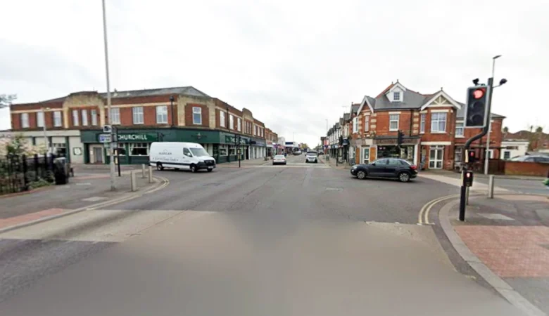 The man was in Ashley Road, near the junction with Richmond Road, police said. Picture: Google