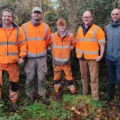The Knighton Countryside team with managing director (second from right) and Mike Dennis from Trading Standards (right) Picture: Dorset Council