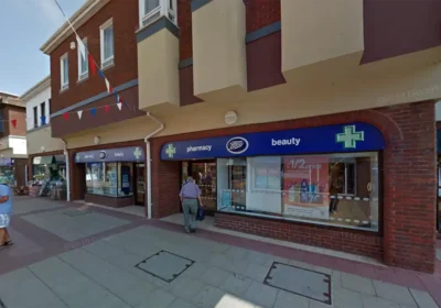 Evans repeatedly targeted Boots in Saxon Square, Christchurch. Picture: Google