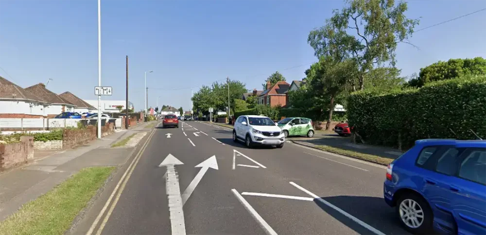 The incident happened in Herbert Avenue, near the junction with Manor Avenue, in Poole. Picture: Google