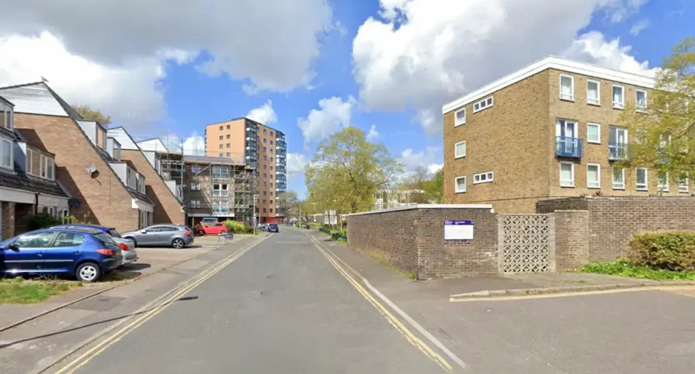 The fire broke out in Perry Gardens, Poole, police said. Picture: Google