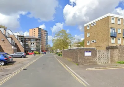 The fire broke out in Perry Gardens, Poole, police said. Picture: Google