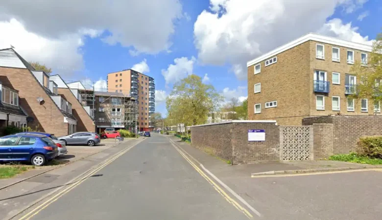 The fire broke out in Perry Gardens, Poole, police said. Picture: Google