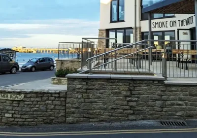 The vehicle hit pedestrians outside the Smoke on the Water restaurant in Swanage, police said