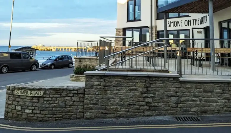 The vehicle hit pedestrians outside the Smoke on the Water restaurant in Swanage, police said